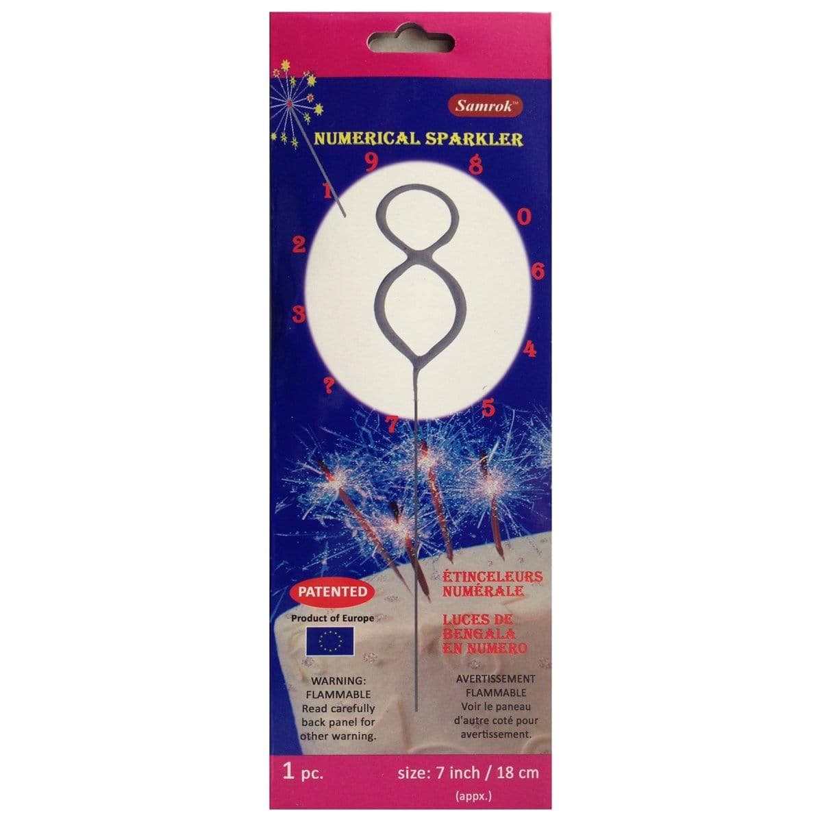 Numeral Sparkler # 8 – Party Expert
