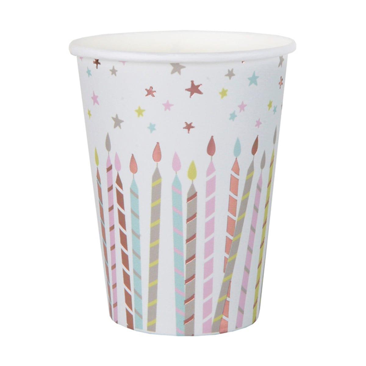 SANTEX 1st Birthday Pastel 1st Birthday Paper Cups, 9 oz, 10 Count