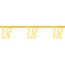 SANTEX Age Specific Birthday 18 Years Old Birthday Banner, Metallic Gold