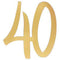 SANTEX Age Specific Birthday 40 Years Old Large Confetti, Metallic Gold, 4 Count
