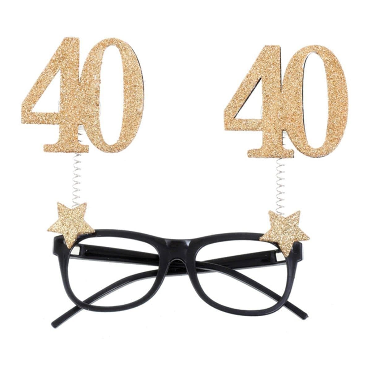 Buy Age Specific Birthday 40 Glittered Glasses sold at Party Expert