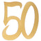 50 Years Old Large Confetti, Metallic Gold - Party Expert