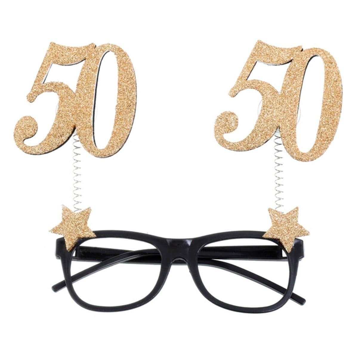 Buy Age Specific Birthday 50 Glitter Glasses sold at Party Expert
