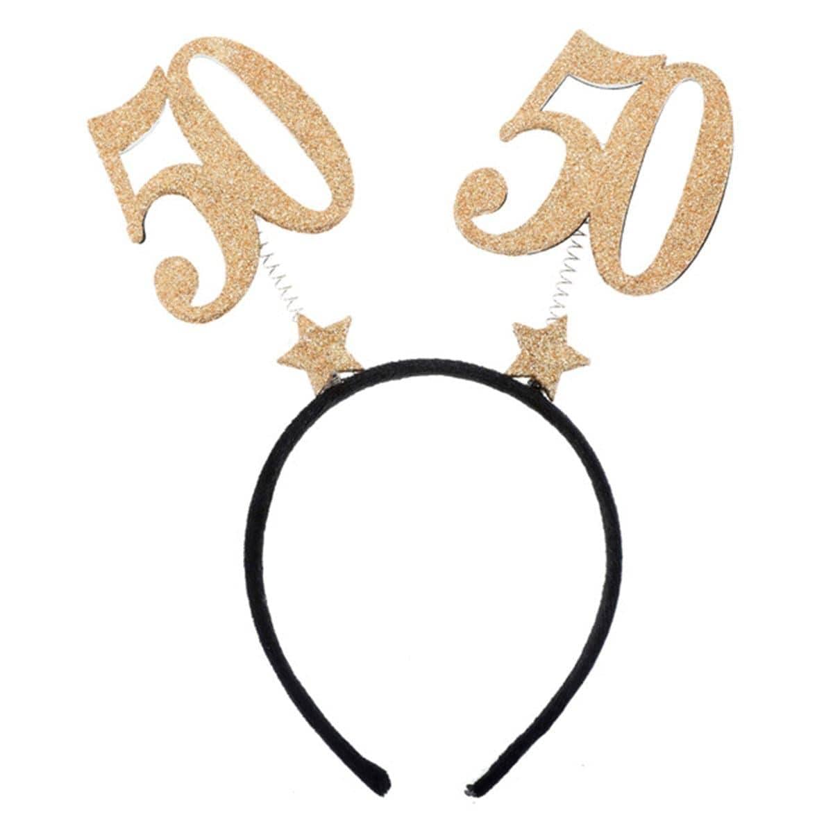 Buy Age Specific Birthday 50 Glitter Headband sold at Party Expert