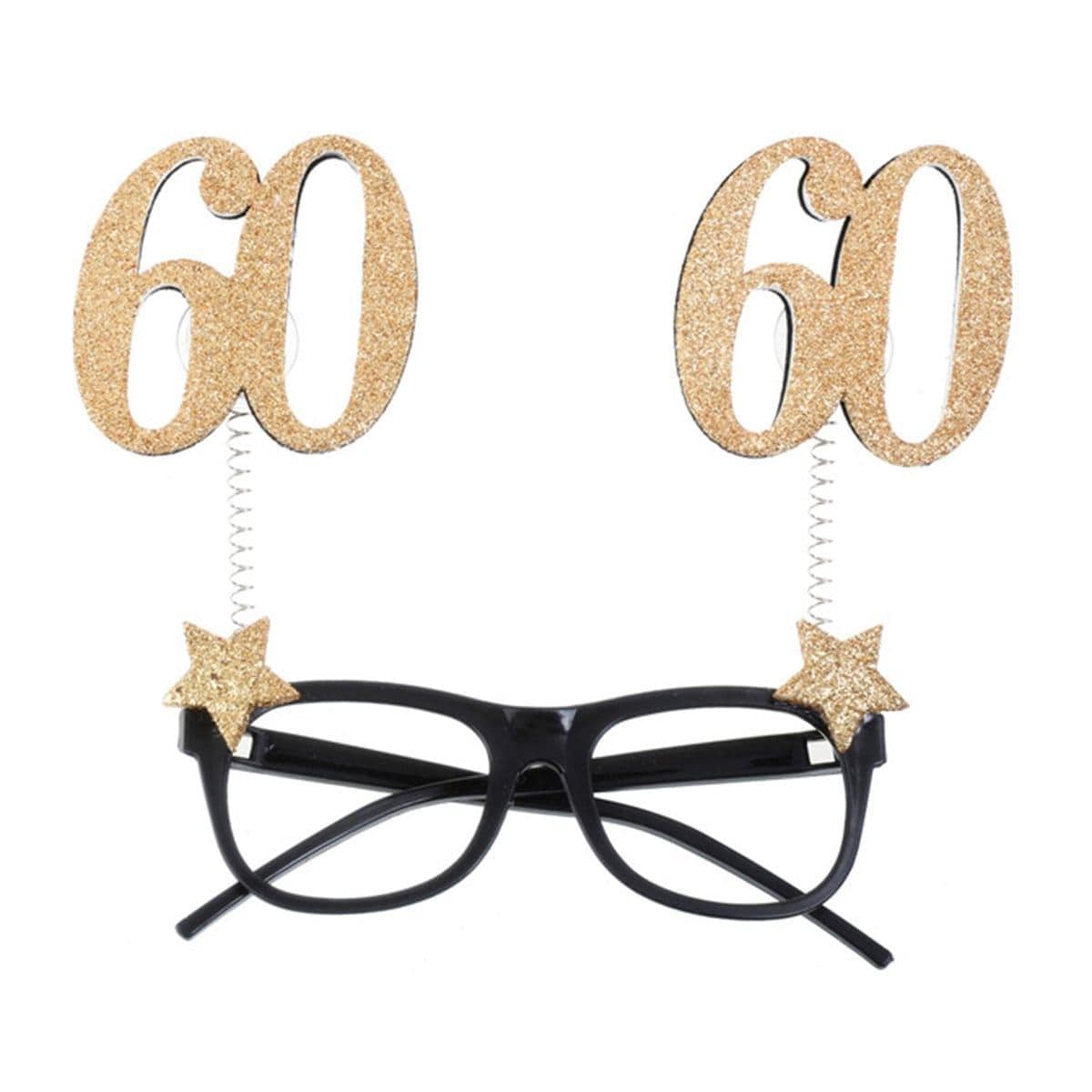 Buy Age Specific Birthday 60 Glitter Glasses sold at Party Expert
