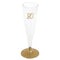SANTEX Age Specific Birthday 80th Birthday Champagne Flute, Gold, 6 Count