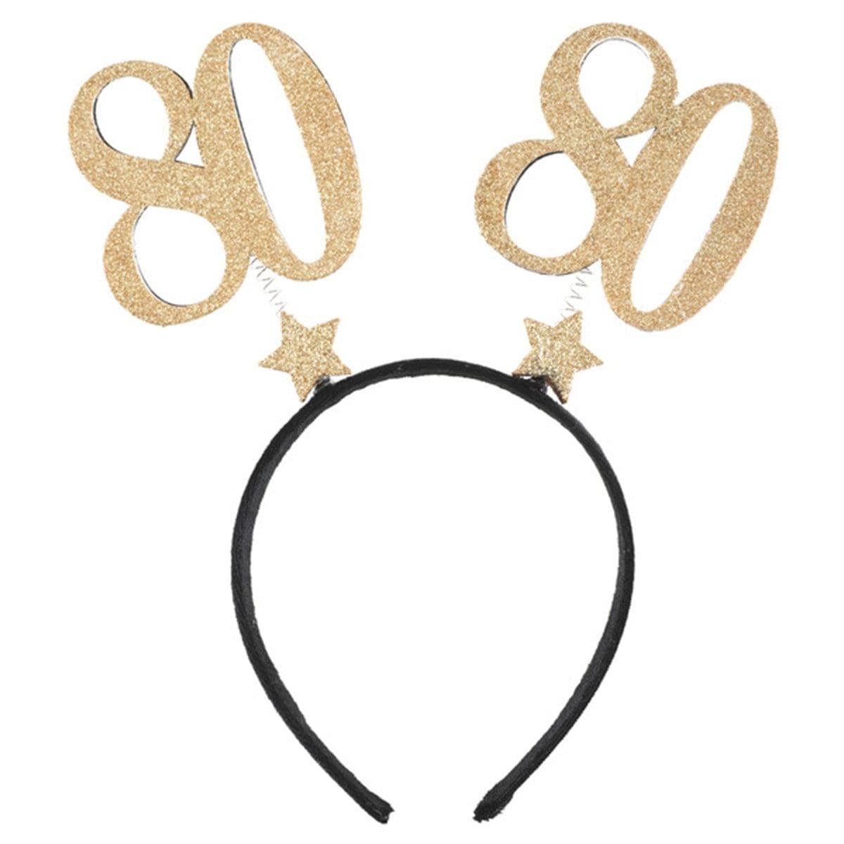 SANTEX Age Specific Birthday 80th Glitter Headband
