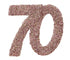 SANTEX Age Specific Birthday Glittery Number 70 Decoration, Rose Gold, 6 Count