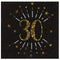 SANTEX Age Specific Birthday Gold Sparkling Number 30 Lunch Napkins, 10 Count