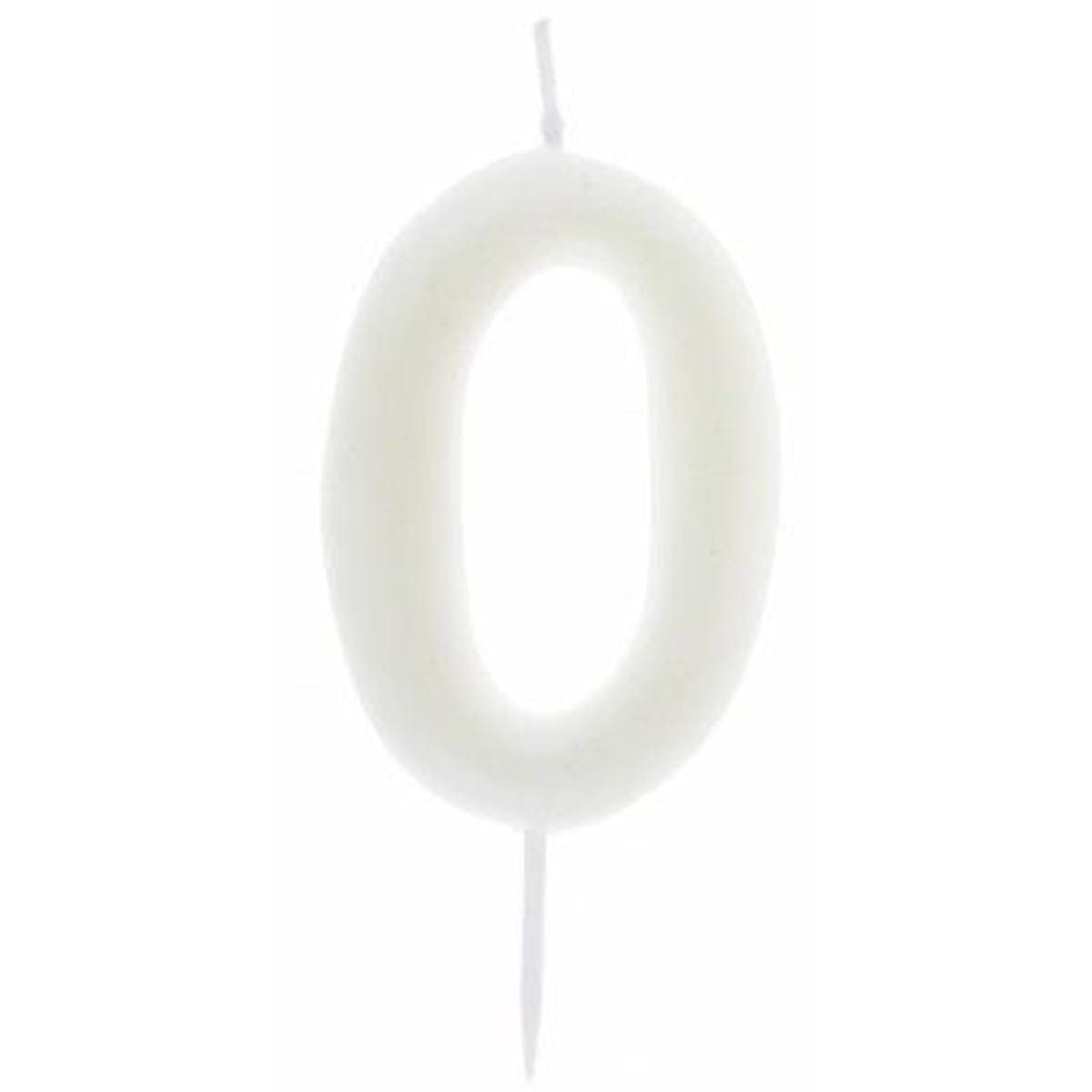 SANTEX Cake Supplies Number 0 Birthday Candle, Phosphorescent