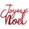 SANTEX Christmas Merry Christmas Red ''Joyeux Noël'' Decoration 3660380075721