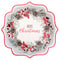 SANTEX Christmas Merry Christmas Red Large Paper Plates, 8 Inches, 10 Count 3660380080343