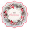 SANTEX Christmas Merry Christmas Red Large Paper Plates, 8 Inches, 10 Count 3660380080343