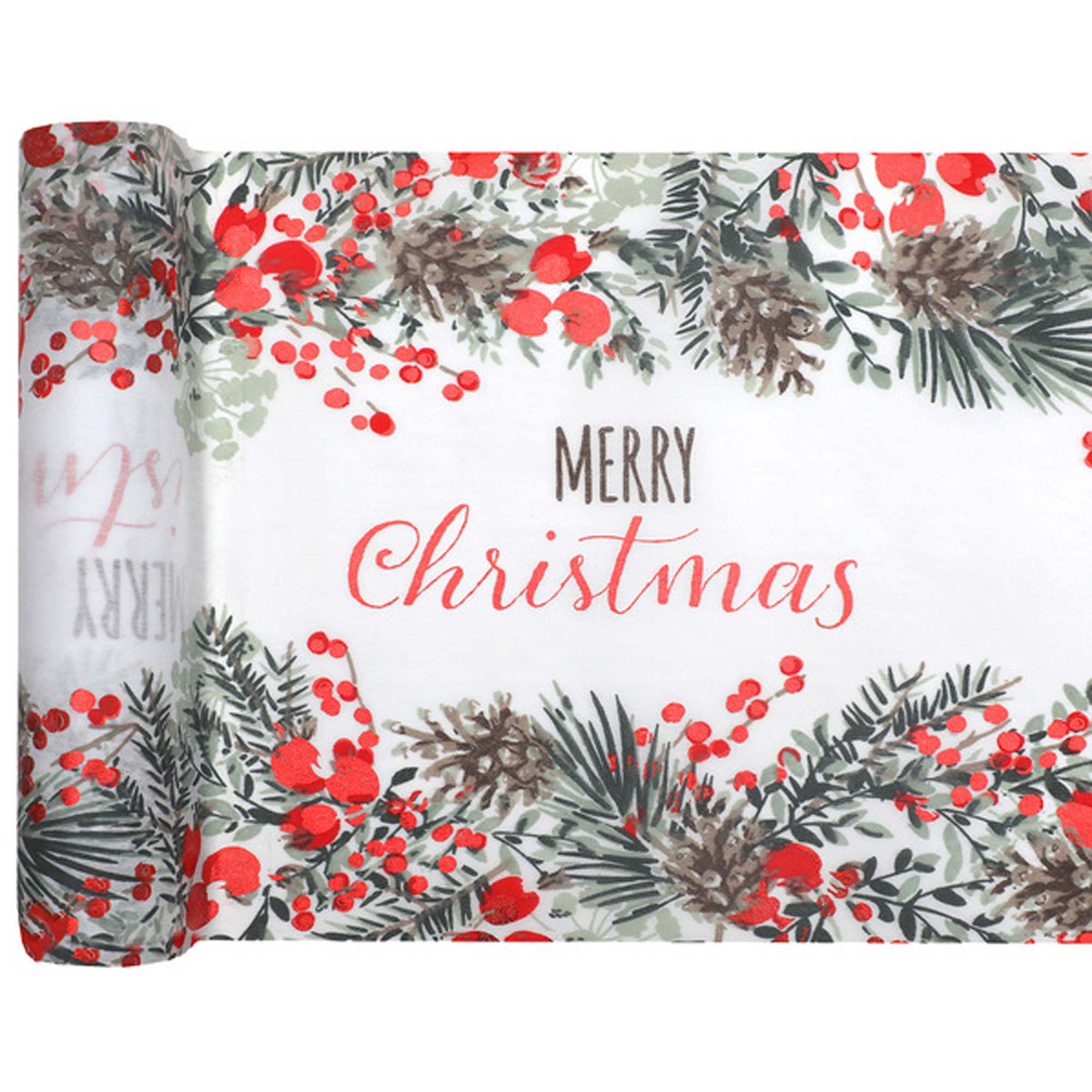 SANTEX Christmas Merry Christmas Red Table Runner, 12 x 118 Inches 3660380083955