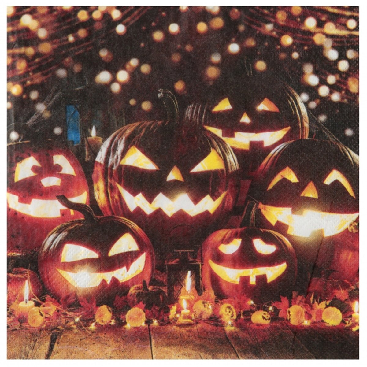 SANTEX Halloween Halloween Pumpkin Large Lunch Napkins, 20 Count 3660380060871