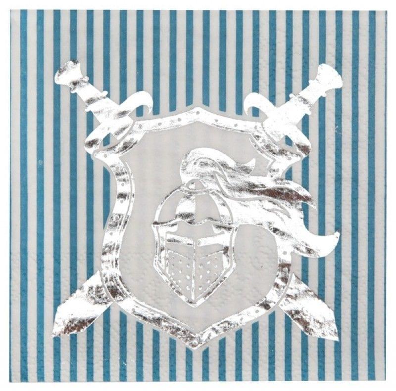 SANTEX Kids Birthday Knight Beverage Napkins, 20 Count