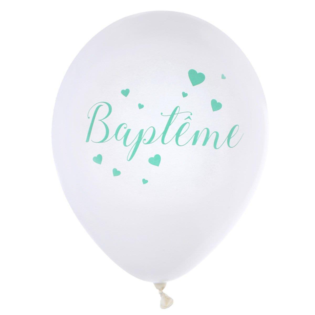 Buy Religious Mint Baptême Latex Balloon 12 inches, 8 Count sold at Party Expert