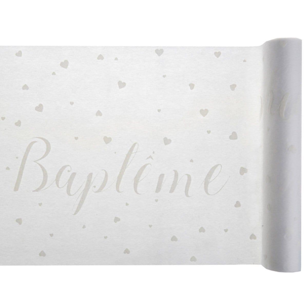 Buy Religious Silver ''Baptême'' table runner sold at Party Expert