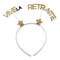Buy Retirement Vive la Retraite Glittered Headband sold at Party Expert