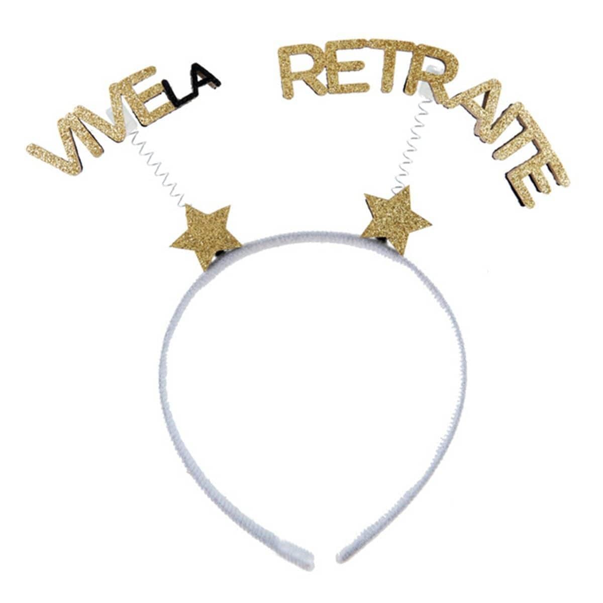 Buy Retirement Vive la Retraite Glittered Headband sold at Party Expert