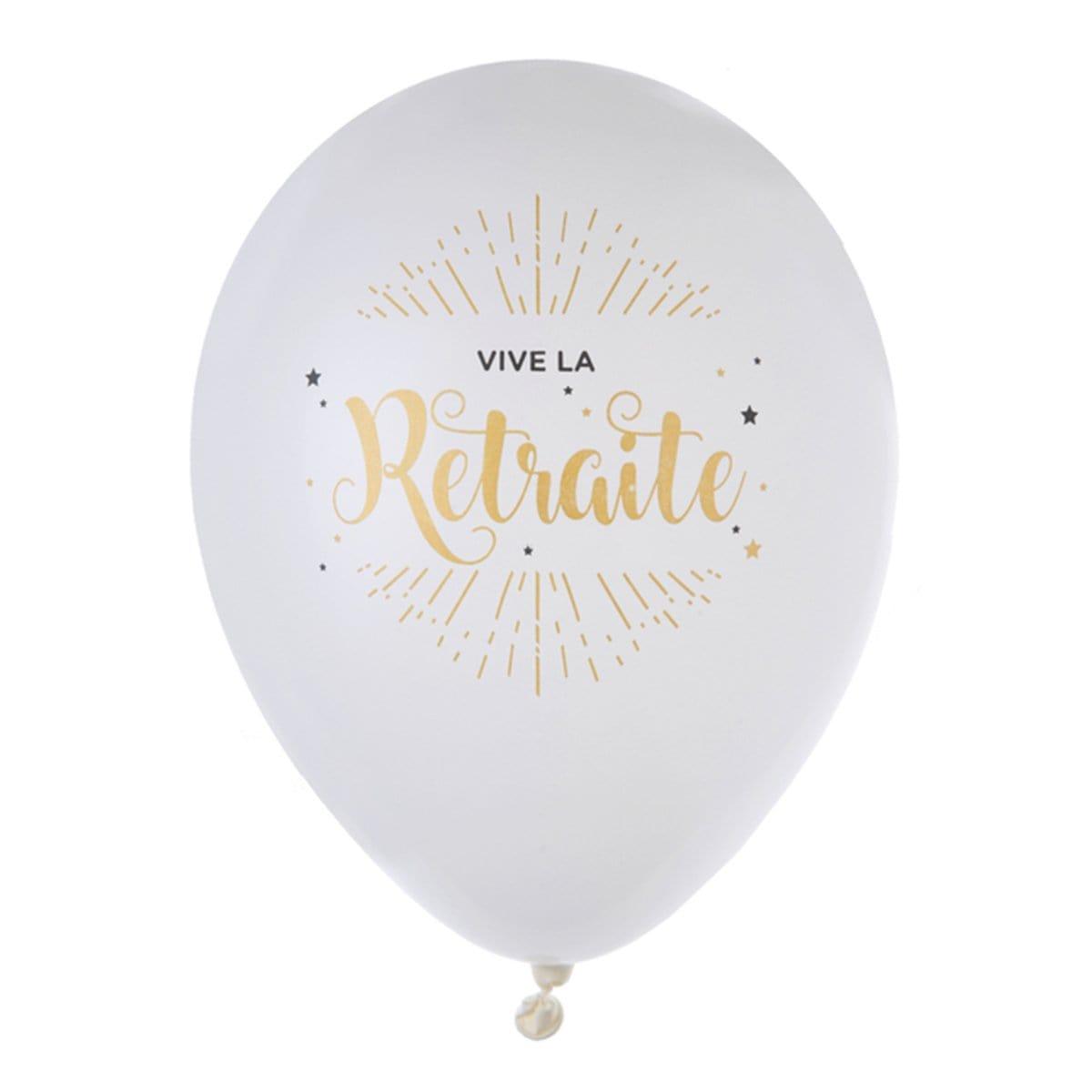 Buy Retirement Vive La Retraite Latex Balloons 12 Inches, 8 Count sold at Party Expert