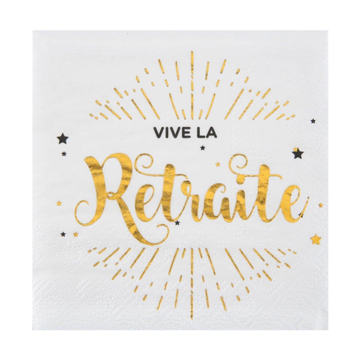 Buy Retirement Vive la Retraite Lunch Napkins, 20 count sold at Party Expert