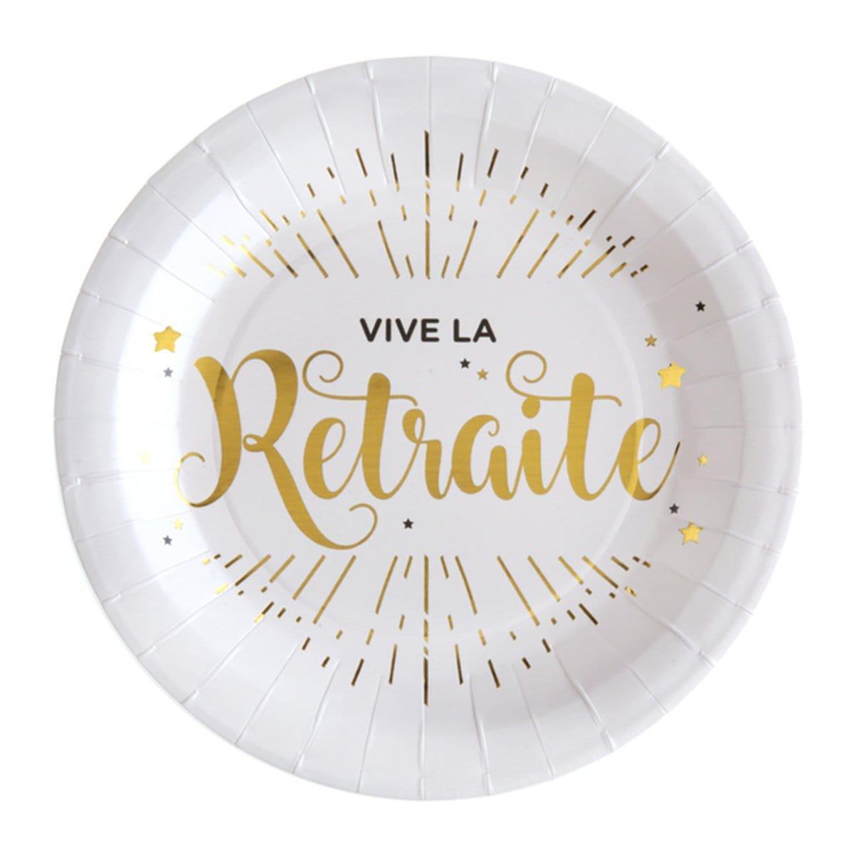 Buy Retirement Vive La Retraite Paper Plates 9 Inches, 10 Count sold at Party Expert