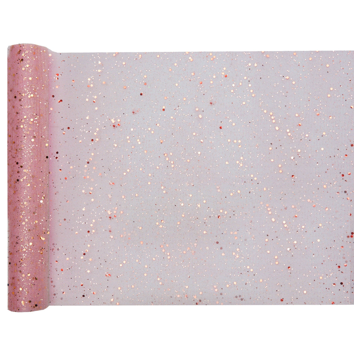 SANTEX Theme Party Rose Gold Tulle Table Runner with Glitters 3660380074120