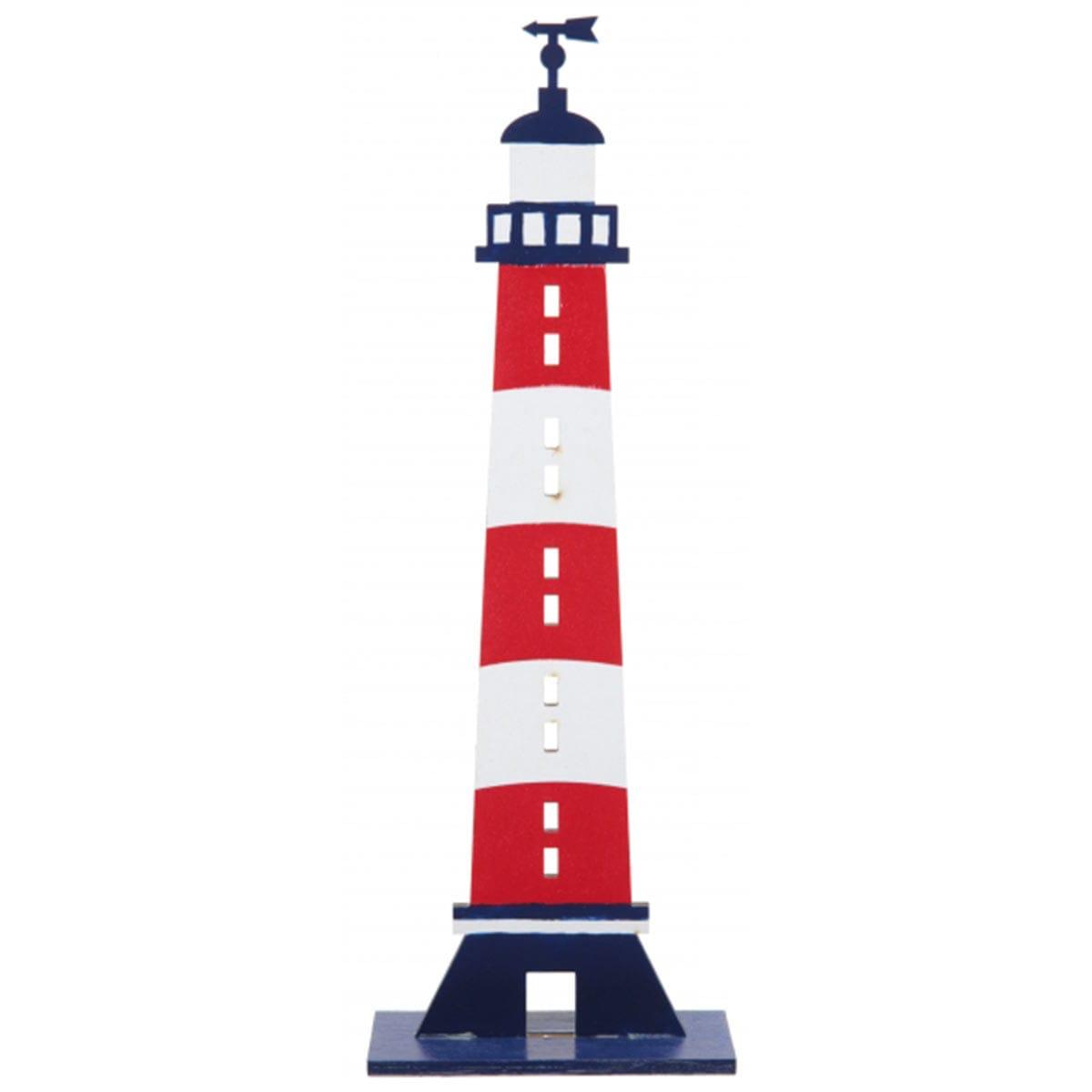 SANTEX Theme Party Seaside Lighthouse Centrepiece, Blue, Red and White