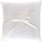 SANTEX Wedding "Just Married" Metallized Pillow, White and Gold