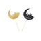Shaoxing Keqiao Chengyou Textile Co.,Ltd Eid Eid Celebration Gold and Black Moon Cupcake Topper, 12 Count