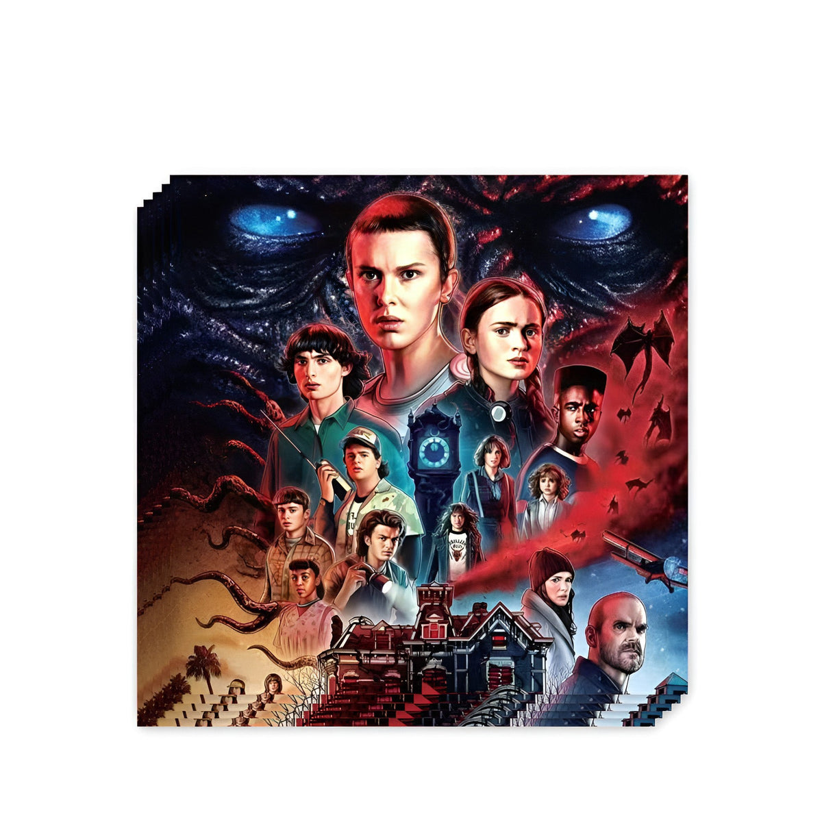 Shaoxing Keqiao Chengyou Textile Co.,Ltd Halloween Stranger Things Large Lunch Napkins, 20 Count 810077657850