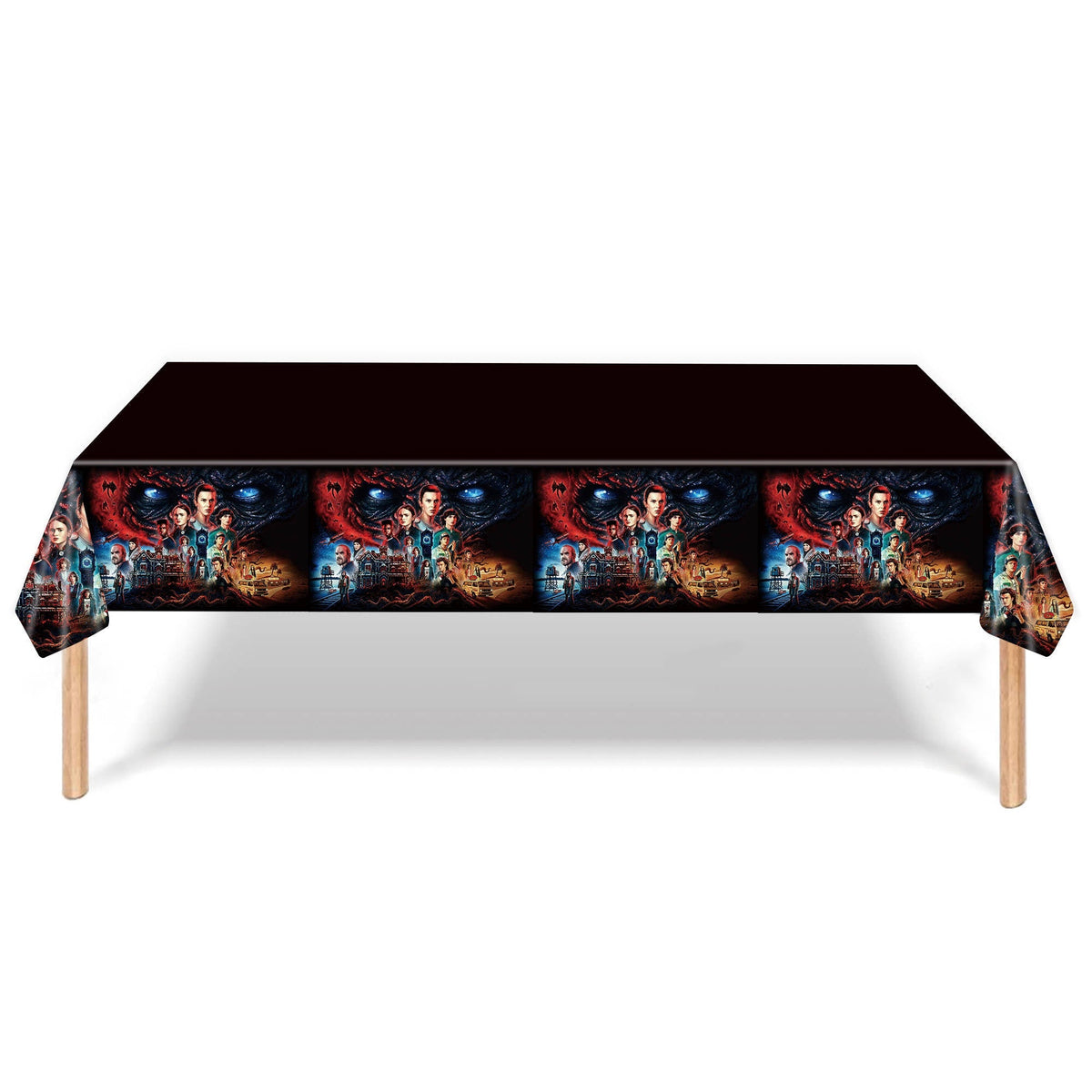 Shaoxing Keqiao Chengyou Textile Co.,Ltd Halloween Stranger Things Rectangular Plastic Table Cover, 51 x 86 Inches 810077657874