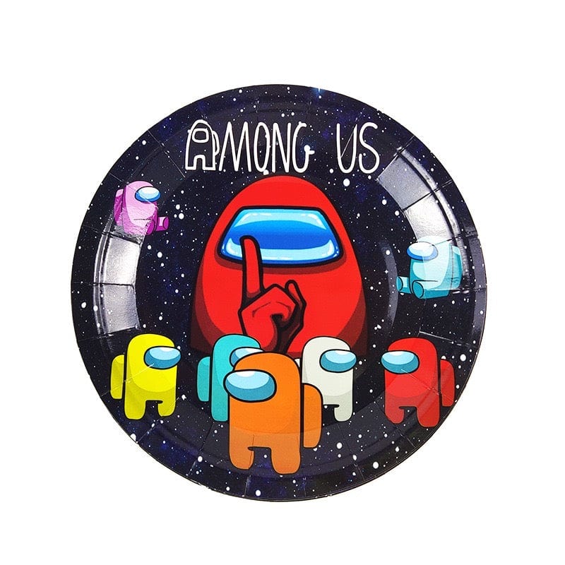 Shaoxing Keqiao Chengyou Textile Co.,Ltd Kids Birthday Among Us Round Dessert Paper Plates, 7 in, 10 Count