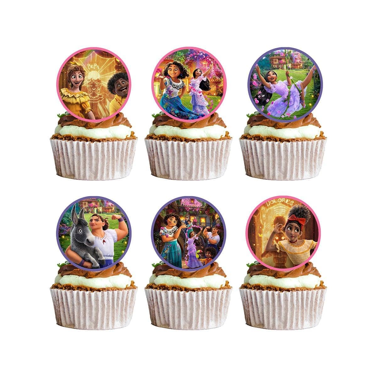 Shaoxing Keqiao Chengyou Textile Co.,Ltd Kids Birthday Disney Encanto Birthday Cupcake Toppers, 12 Count
