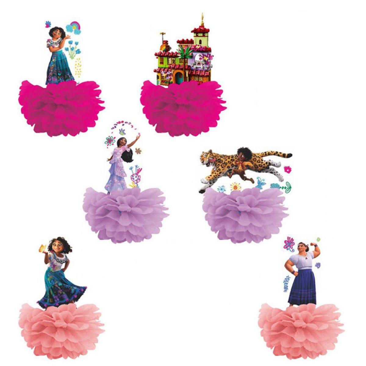 Shaoxing Keqiao Chengyou Textile Co.,Ltd Kids Birthday Disney Encanto Birthday Party Mini Puff Decoration Kit, 6 Count