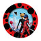 Shaoxing Keqiao Chengyou Textile Co.,Ltd Kids Birthday Miraculous: Tales of Ladybug & Cat Noir Birthday Large Round Lunch Paper Plates, 9 Inches, 10 Count 810077656822