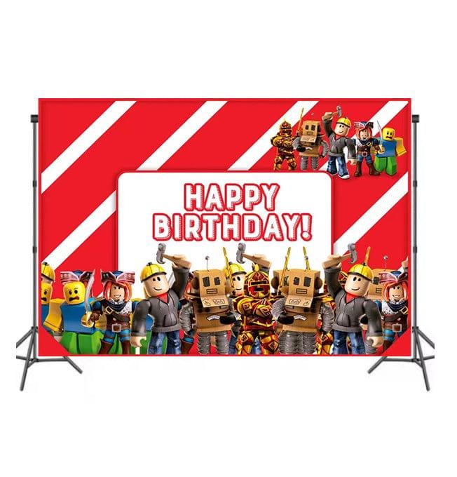 Shaoxing Keqiao Chengyou Textile Co.,Ltd Kids Birthday Roblox Backdrop, 39 in x 59 in