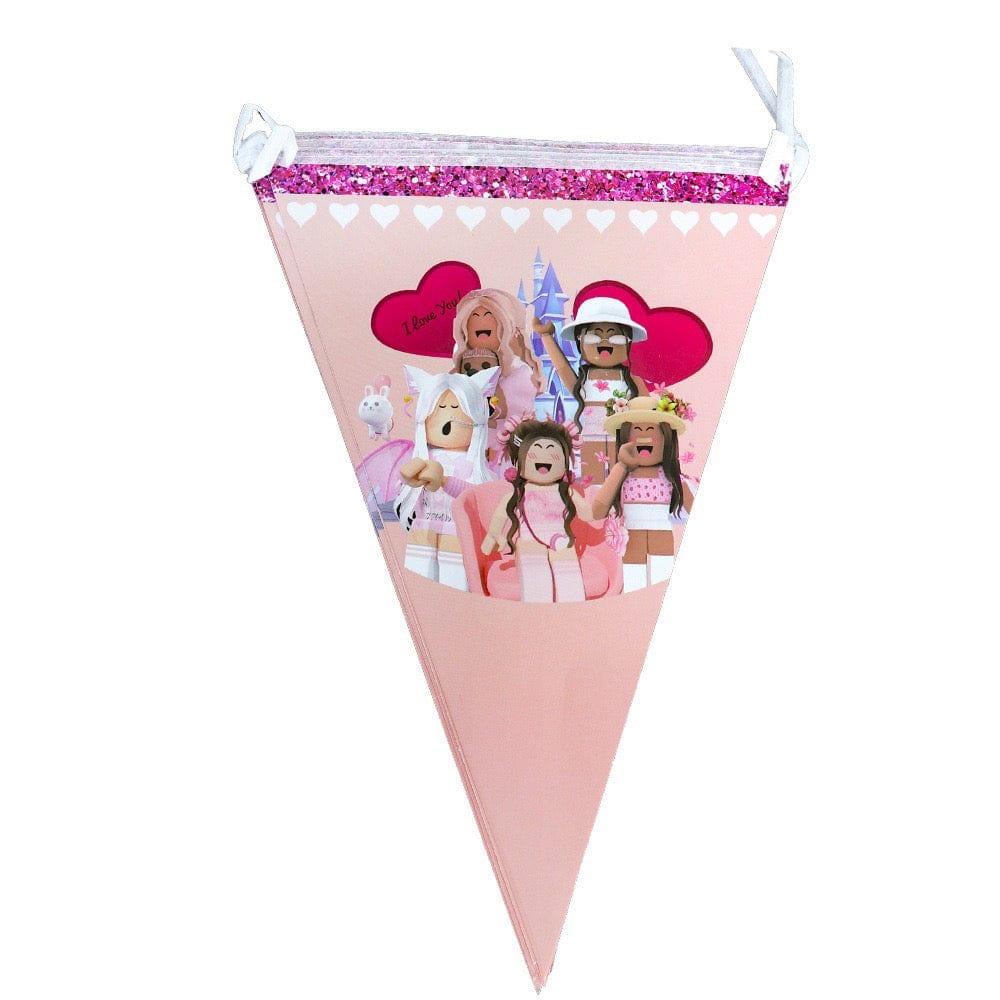 Shaoxing Keqiao Chengyou Textile Co.,Ltd Kids Birthday Roblox Girl Pennant Banner, 90 in