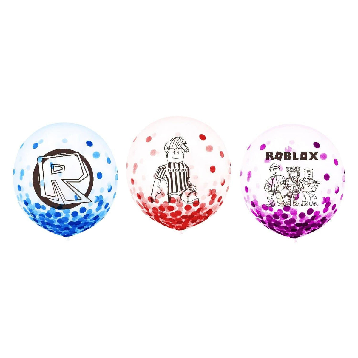 Shaoxing Keqiao Chengyou Textile Co.,Ltd Kids Birthday Roblox Latex Confetti Balloons, 12 in, 12 Count