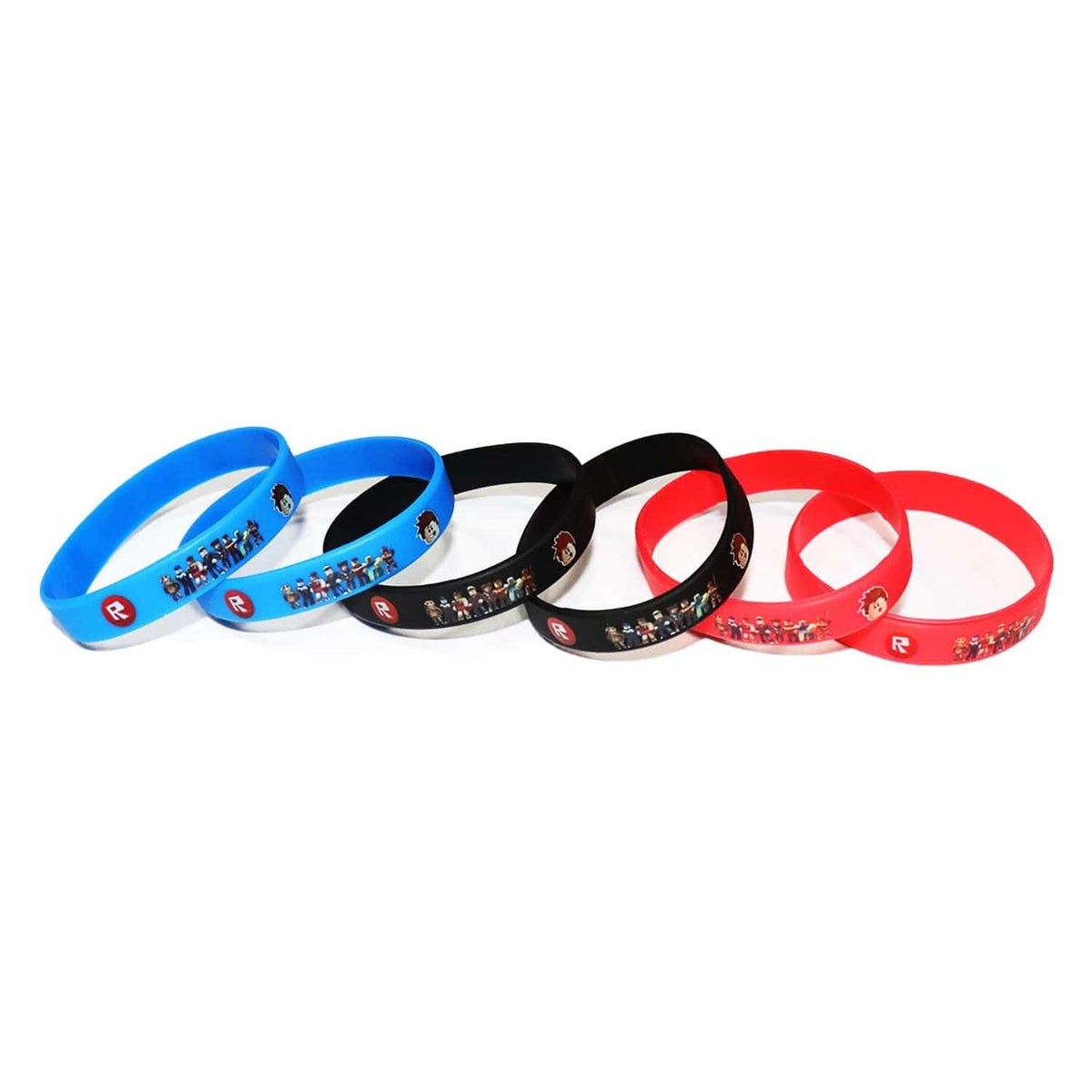 Shaoxing Keqiao Chengyou Textile Co.,Ltd Kids Birthday Roblox Rubber Wristband Bracelets, 6 Count