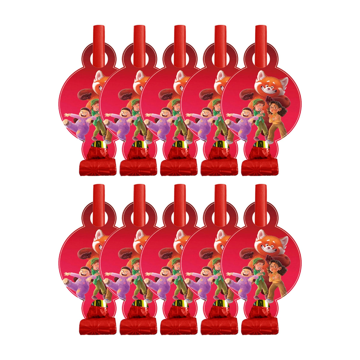 Shaoxing Keqiao Chengyou Textile Co.,Ltd Kids Birthday Turning Red Birthday Blowouts, 10 Count 810077657041