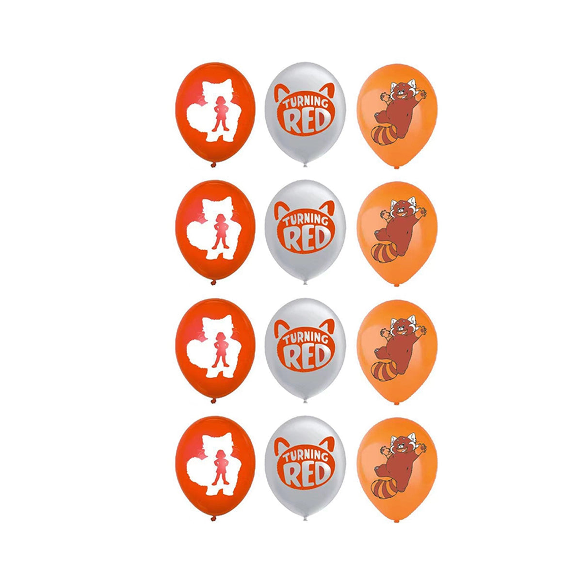 Shaoxing Keqiao Chengyou Textile Co.,Ltd Kids Birthday Turning Red Birthday Latex Balloons, Red, Silver and Orange, 12 Inches, 12 Count 810077657119