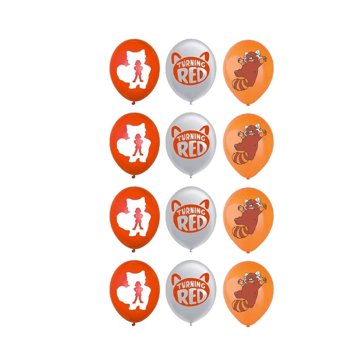Shaoxing Keqiao Chengyou Textile Co.,Ltd Kids Birthday Turning Red Birthday Latex Balloons, Red, Silver and Orange, 12 Inches, 12 Count 810077657119