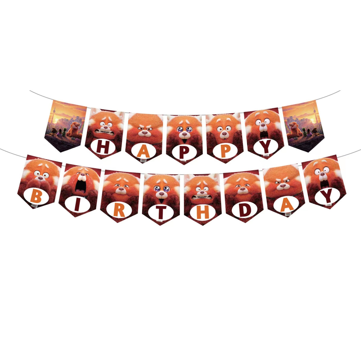 Shaoxing Keqiao Chengyou Textile Co.,Ltd Kids Birthday Turning Red Happy Birthday Paper Banner, 79 Inches 810077657003