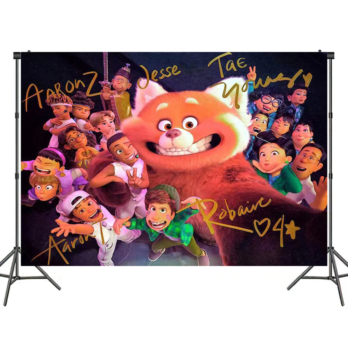 Shaoxing Keqiao Chengyou Textile Co.,Ltd Kids Birthday Turning Red Scene setter Backdrop, 39 x 59 Inches 810077657010