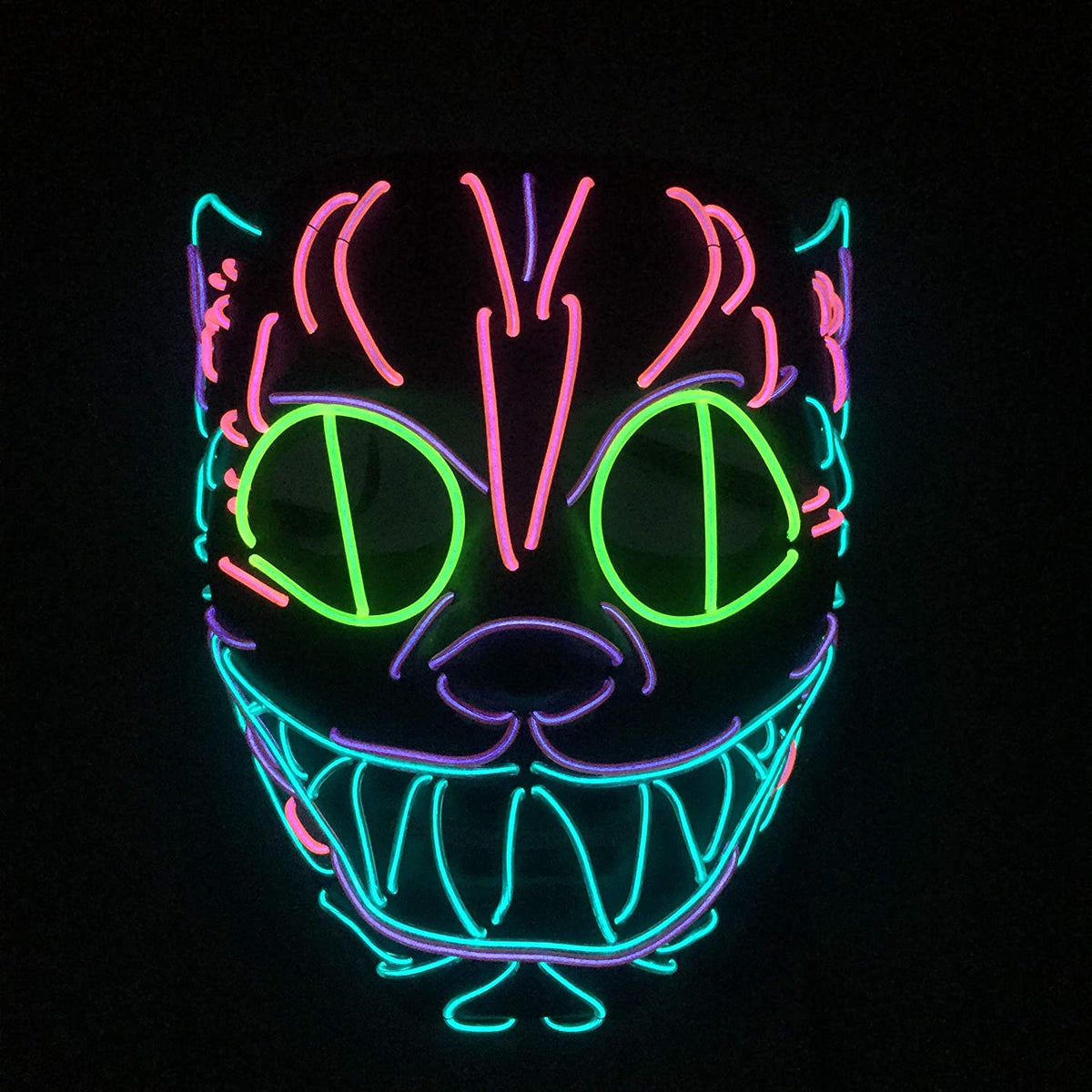 SHENZHEN DASHENG ELECTRONIC TECHNOLOGY CO. Costume Accessories LED Psycho Cat Mask for Adults 810077653593
