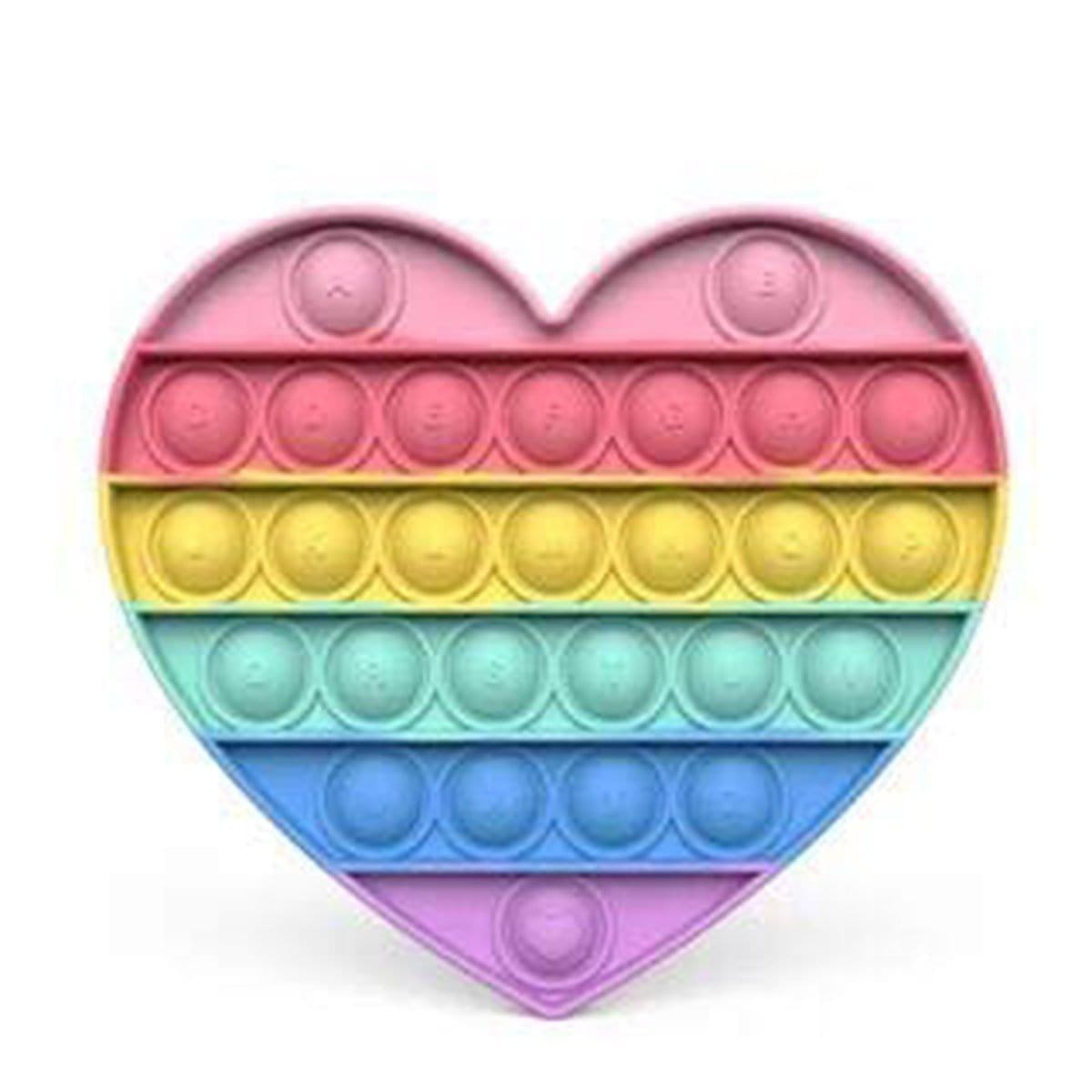 Buy Novelties Push Bubble Fidget, Pastel Heart sold at Party Expert