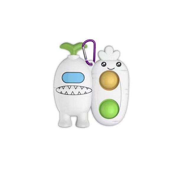 SHENZHEN HANCHUAN INDUSTRIAL COMPANY LTD Novelties Pop It Keychain, White Among Us