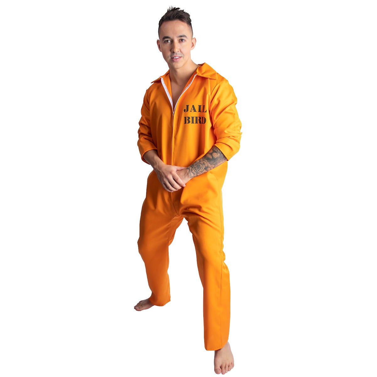 SHENZHEN PARTYGEARS DEVELOPMENT CO. LTD Costumes Prisoner Costume for Adults, Orange Jumpsuit